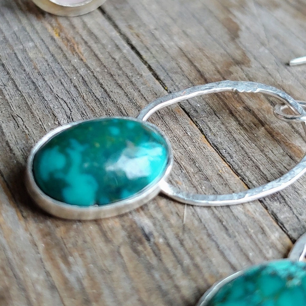 🛑SOLD🛑Artisan Turquoise & Solid Sterling Silver - Issabeau Jewelry - Picture 4 of 9